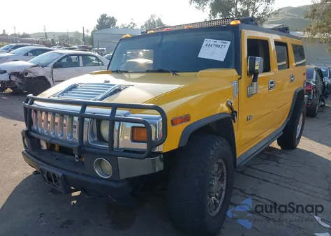 2003 Hummer H2 из США, поврежденный, VIN 5GRGN23U13H100638